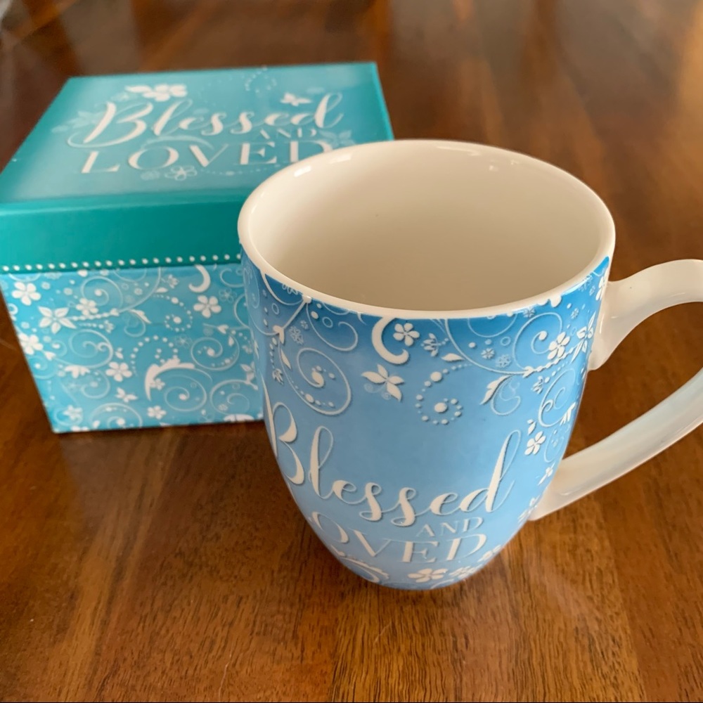 NWOT Faithfully Yours Blessed and Loved Mug